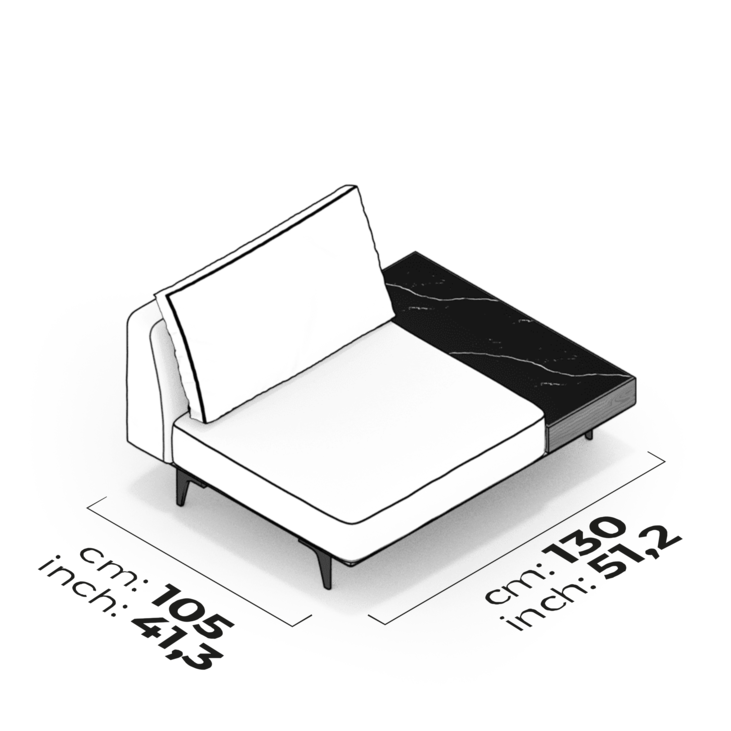 Schéma Module avec table extérieure (droite)
