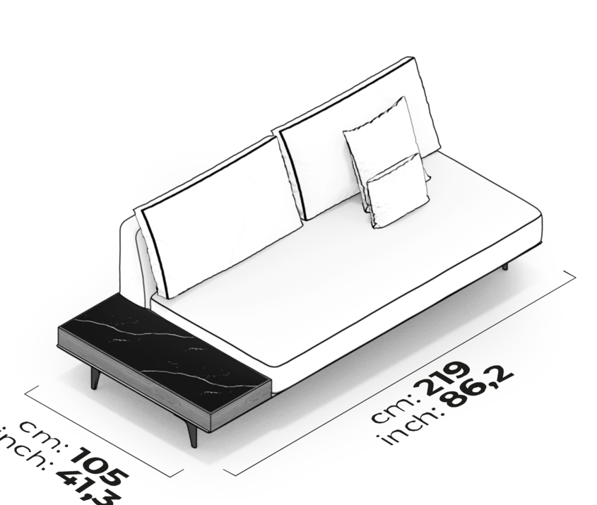 Schéma Module avec double table intermédiaire (gauche)