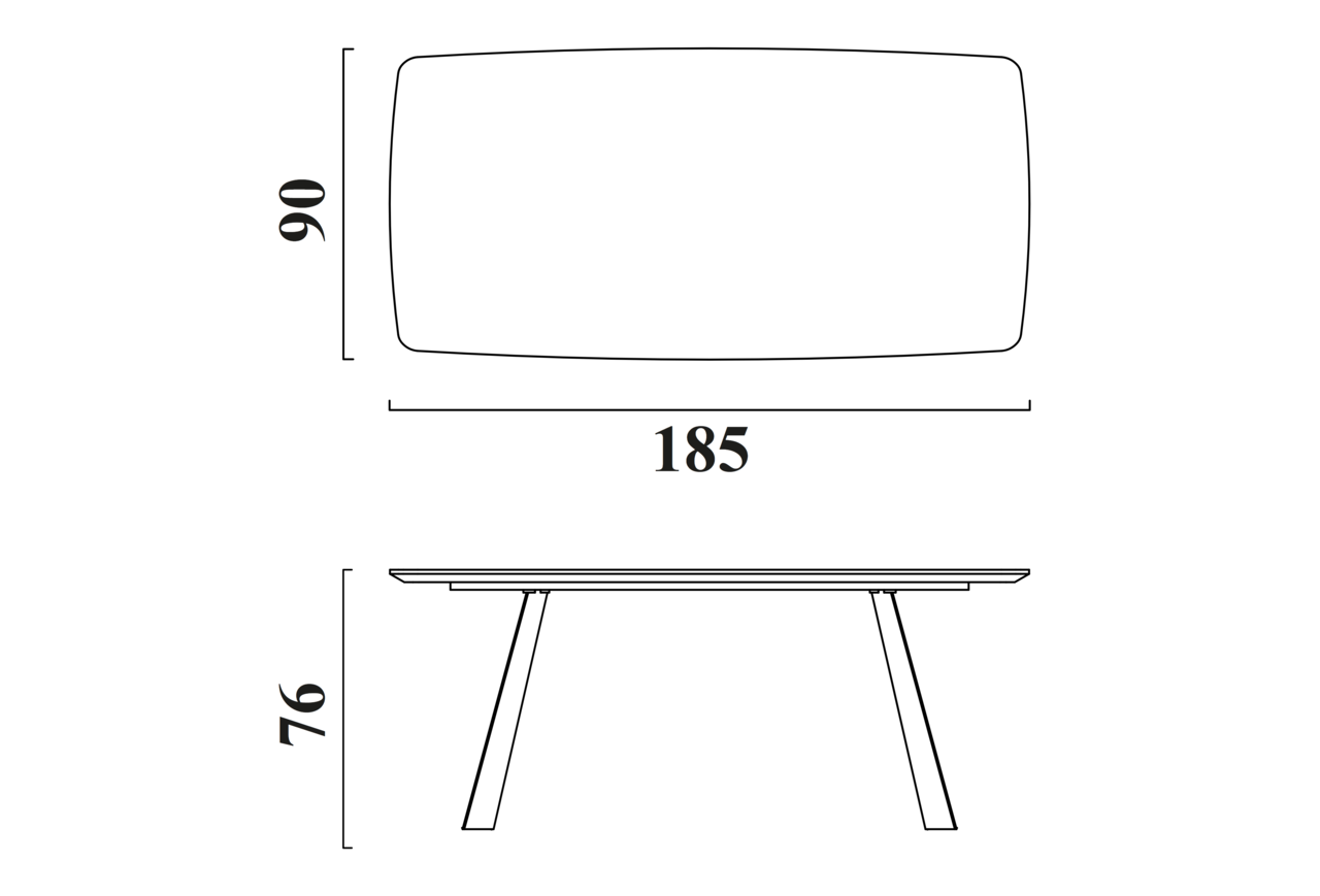 Schéma Table Luis pour 6 chaises