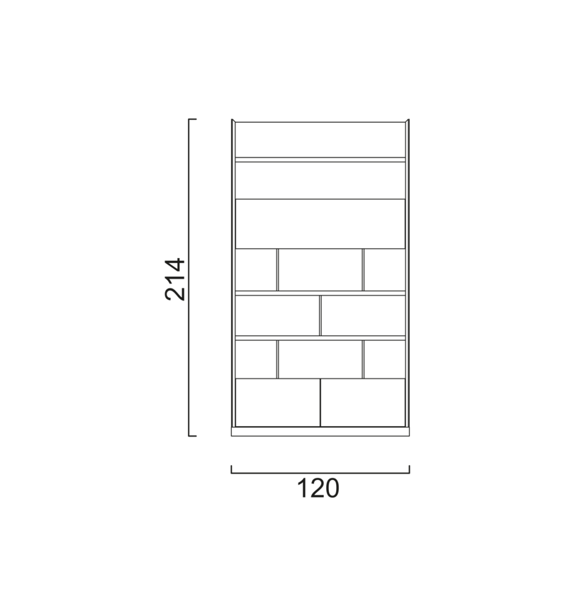 Schéma Module d'étagères longues