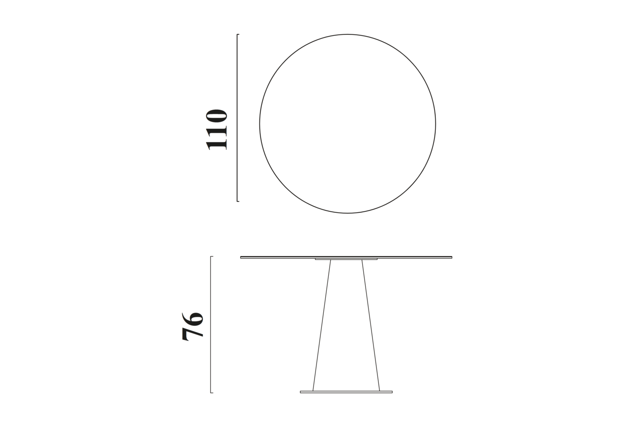 Schéma Table Luna 110 cm