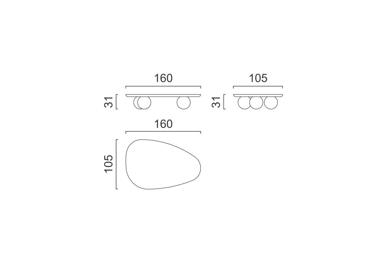 Schéma Table basse centrale