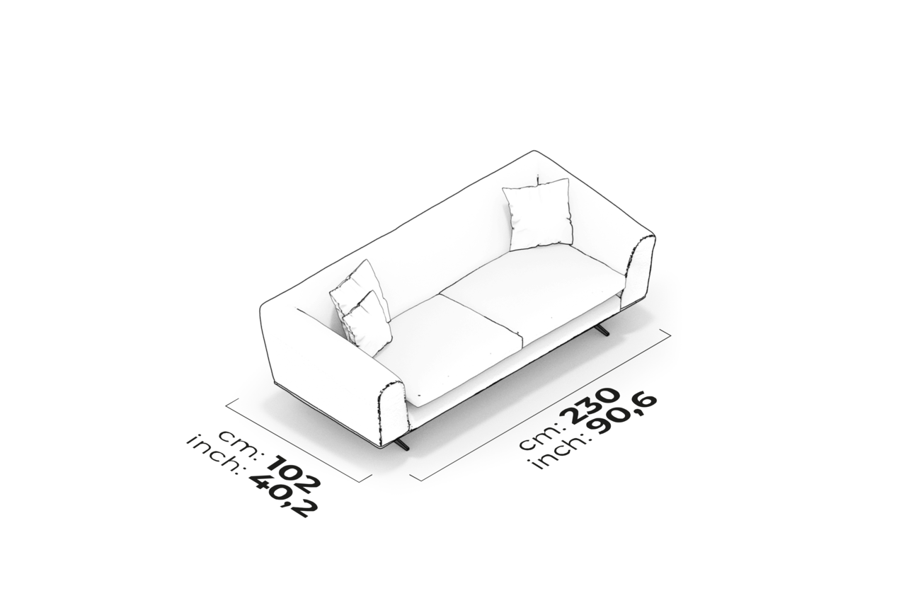 Schéma Canapé 3 places