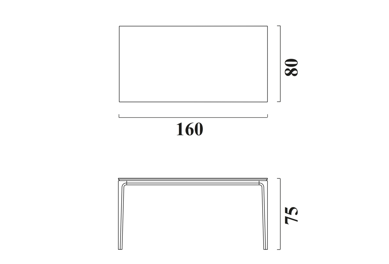 Schéma Table Nora pour 6 chaises