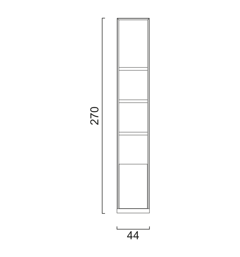 Schéma Module d'étagères 45 cm (Long)