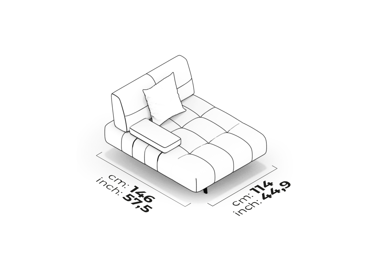 Schéma Module de détente à accoudoir court (Gauche)