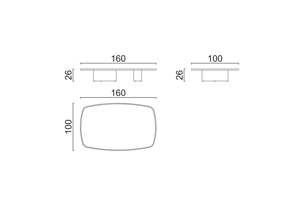 Schéma Table basse rectangulaire