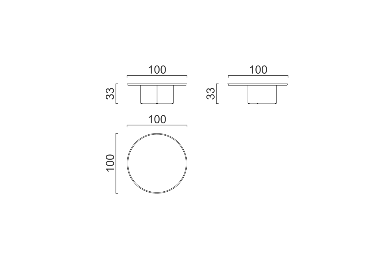 Schéma Table basse ronde