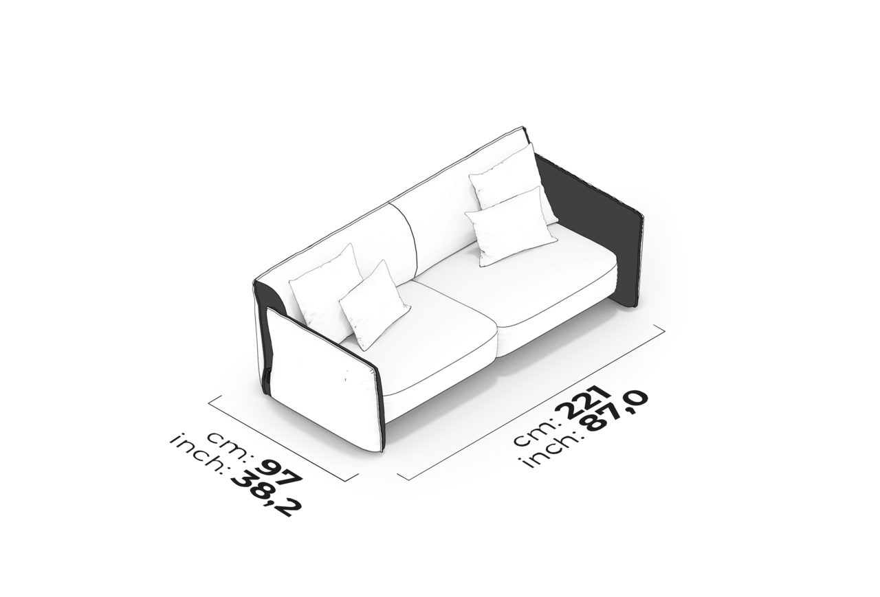 Schéma Canapé 180 cm