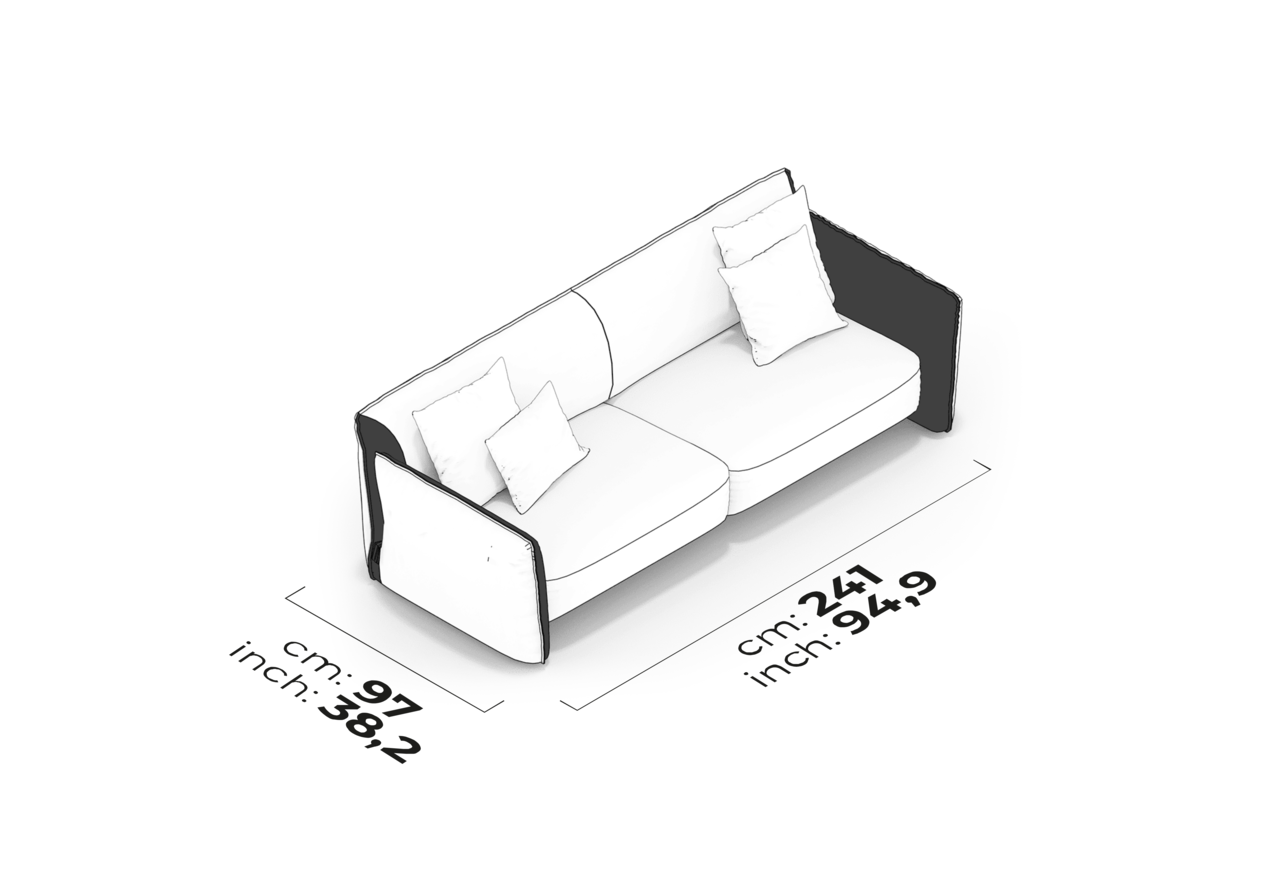 Schéma Canapé 200 cm