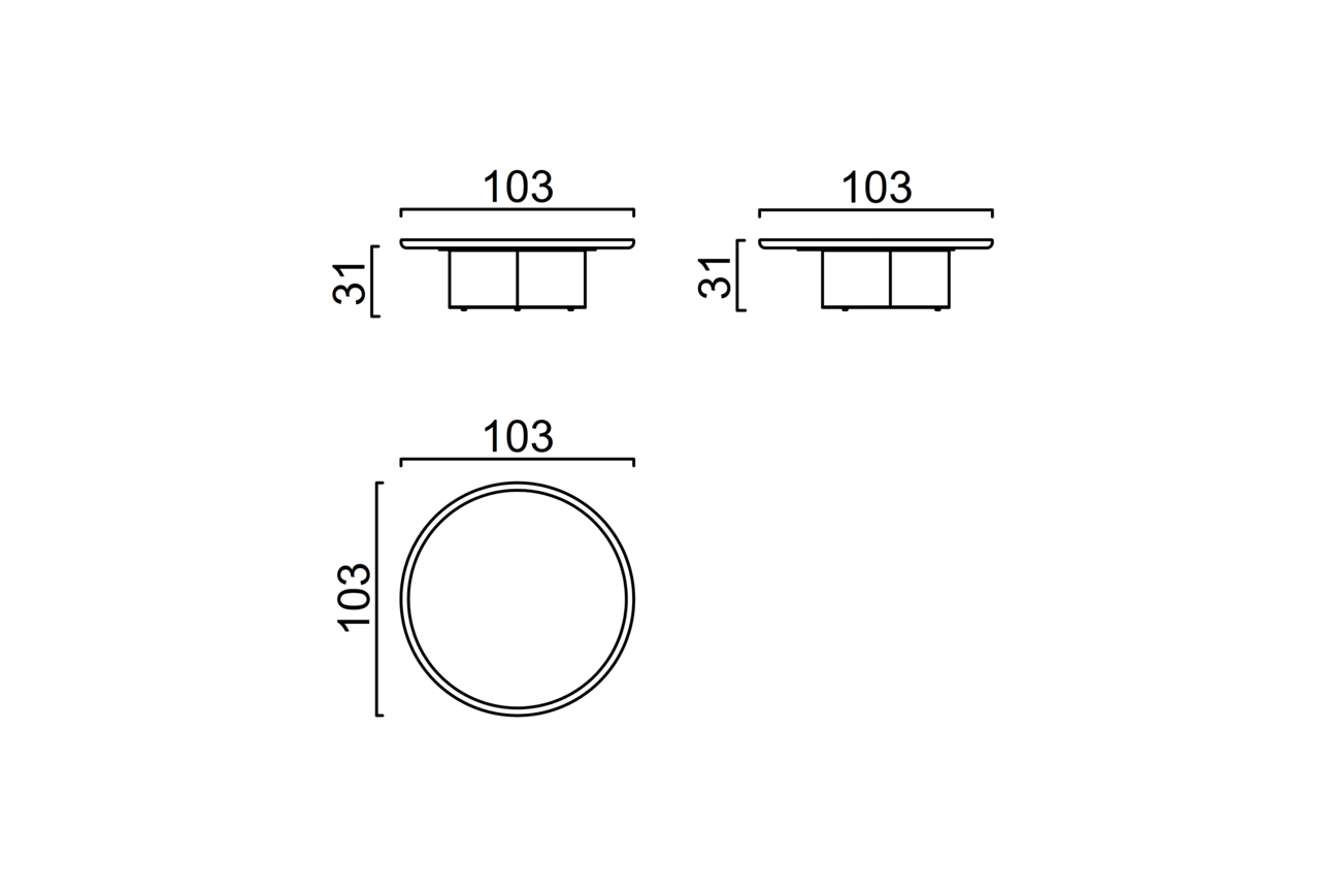 Schéma Table basse centrale