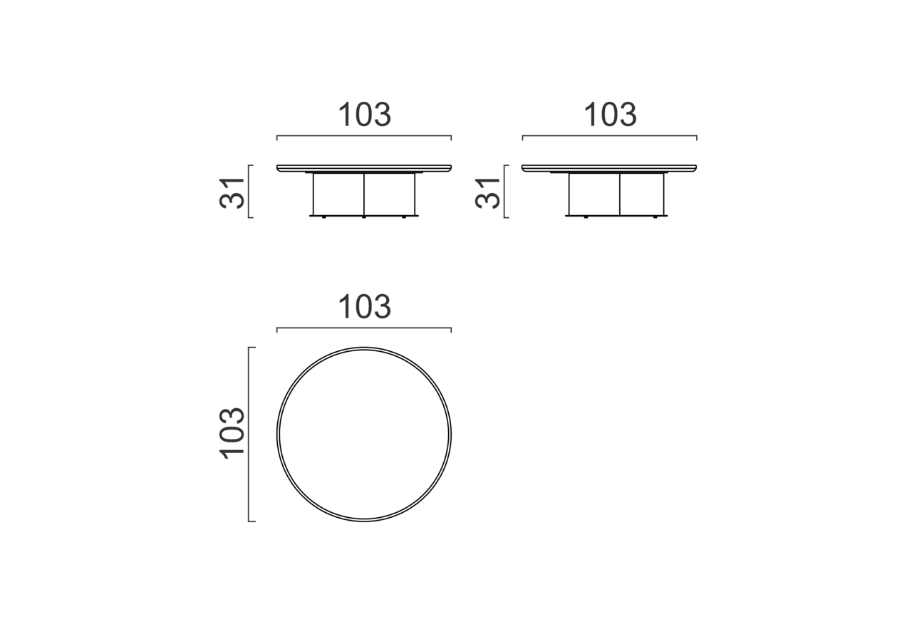 Schéma Table basse centrale