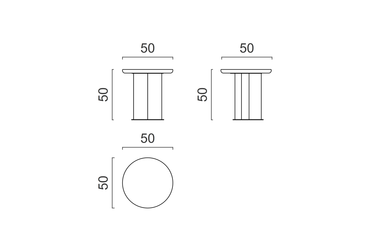 Schéma Table d'appoint longue