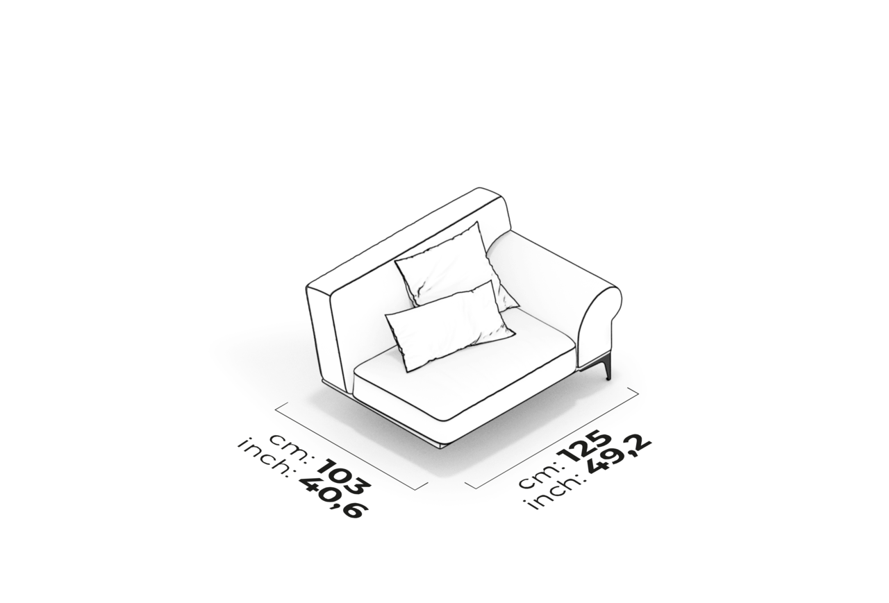 Schéma Module de bras 90 cm (droit)
