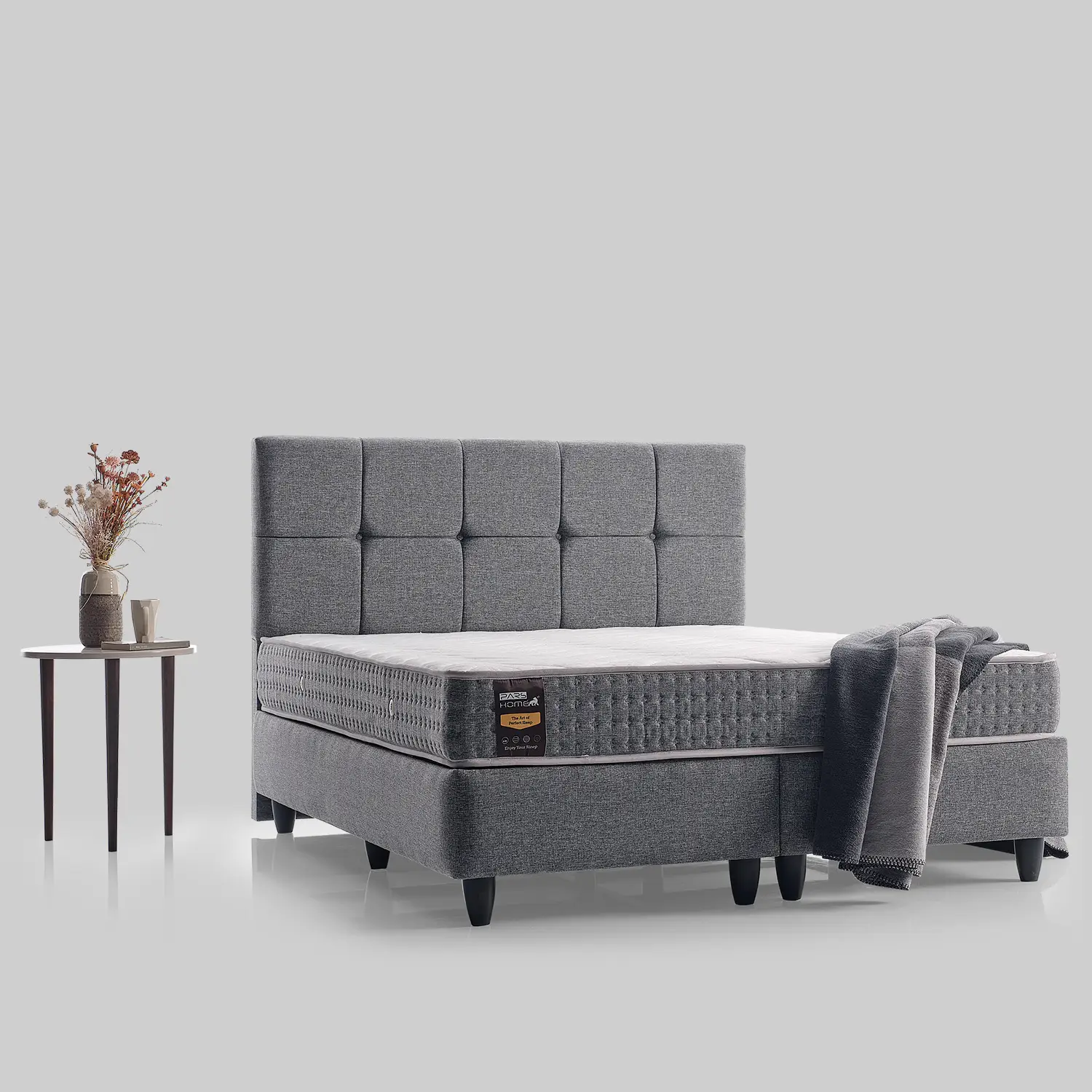 Vue détaillée du lit coffre Davin