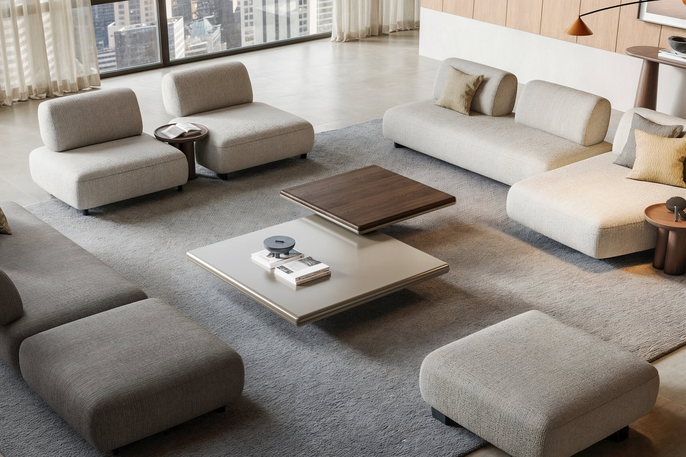 La table basse Soul dans un intérieur épuré