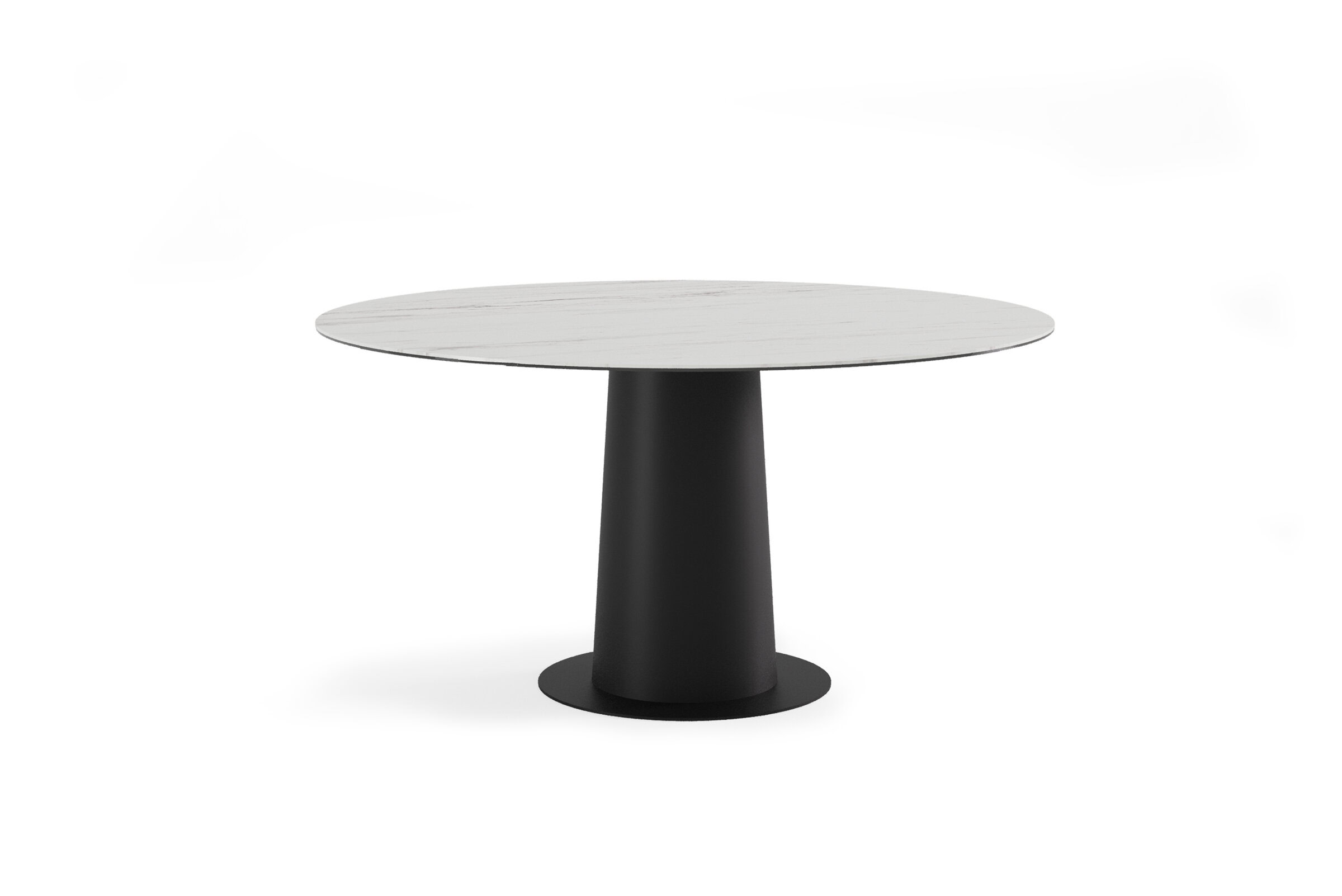 Table Rotation sur fond blanc, vue de dessus