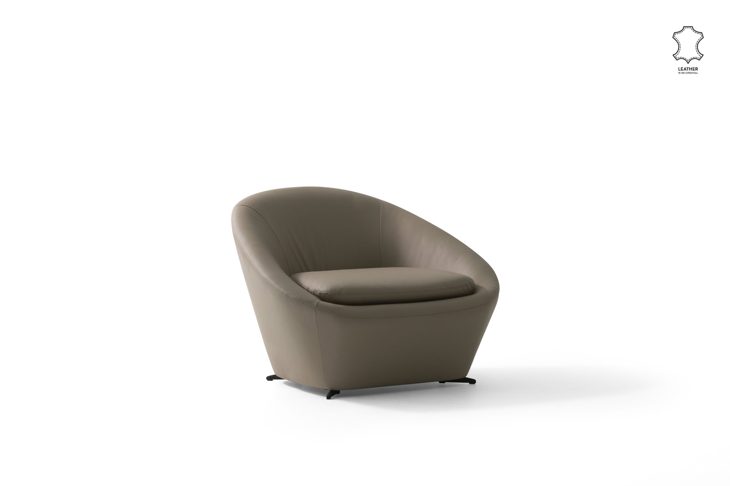 Fauteuil Tao sur fond blanc, perspective
