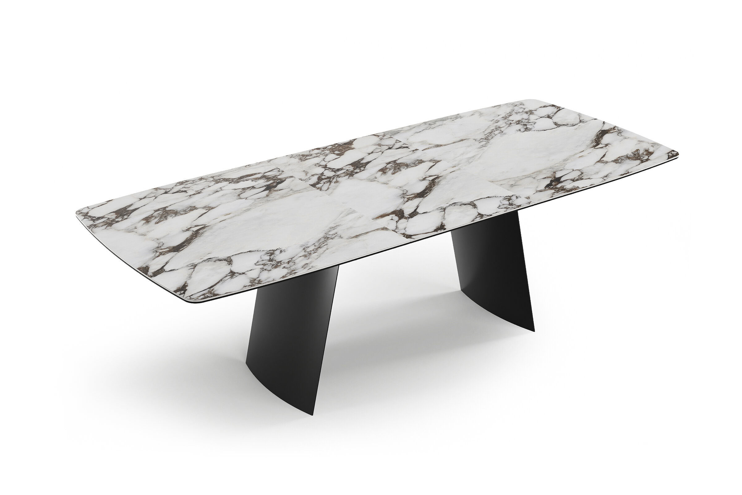 Table Tetra sur fond blanc, vue de face