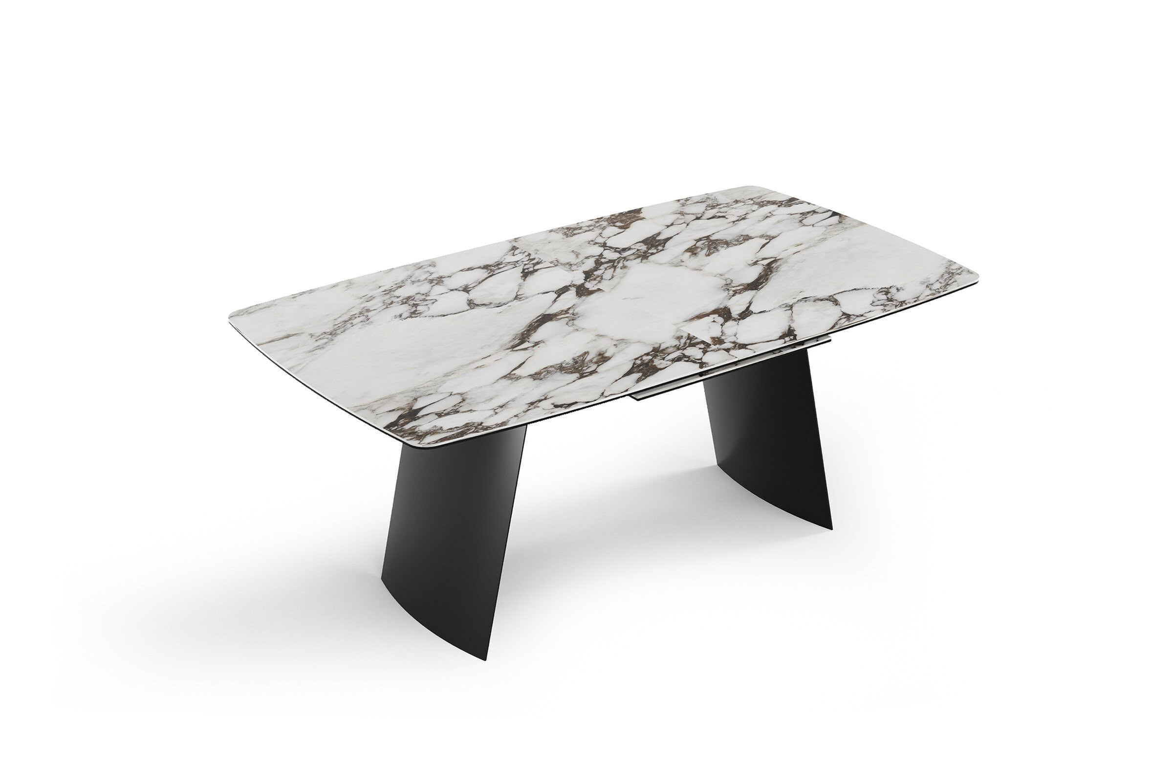 Table Tetra sur fond blanc, position étendue