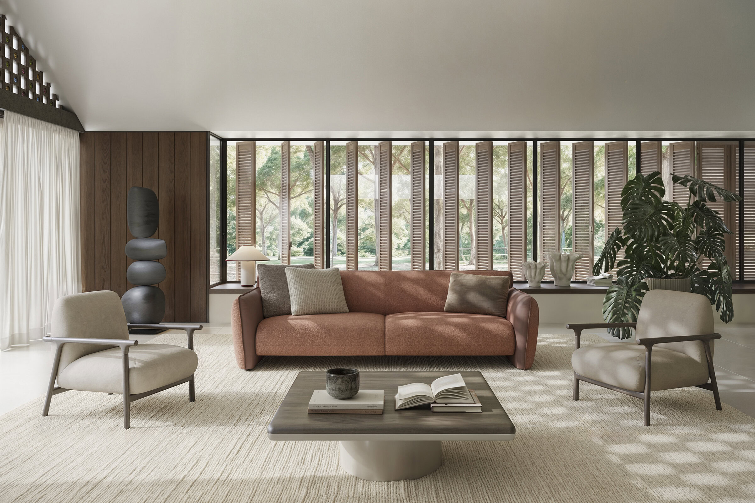 Perspective sur le canapé Tiffany