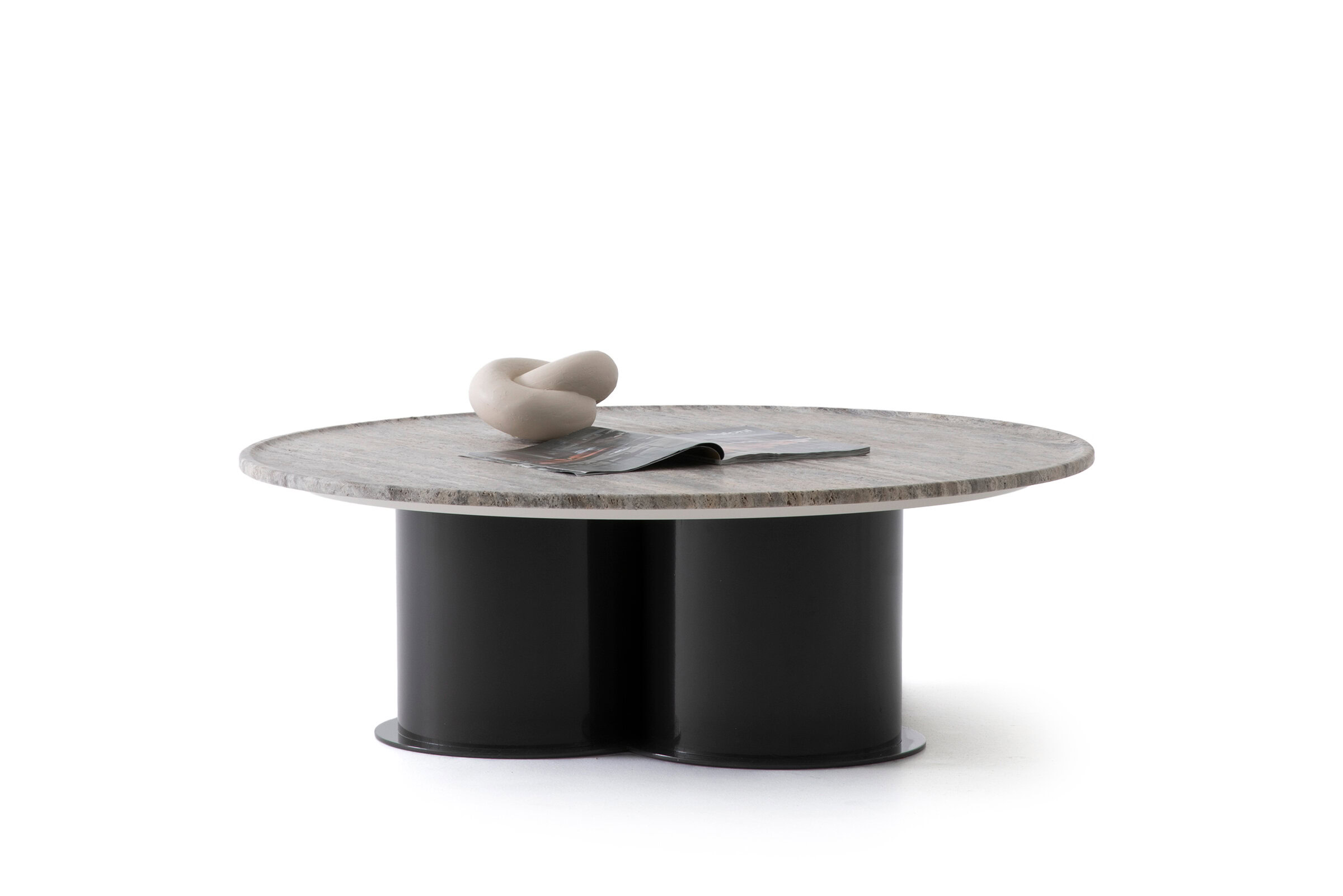 Table basse centrale Trio sur fond blanc