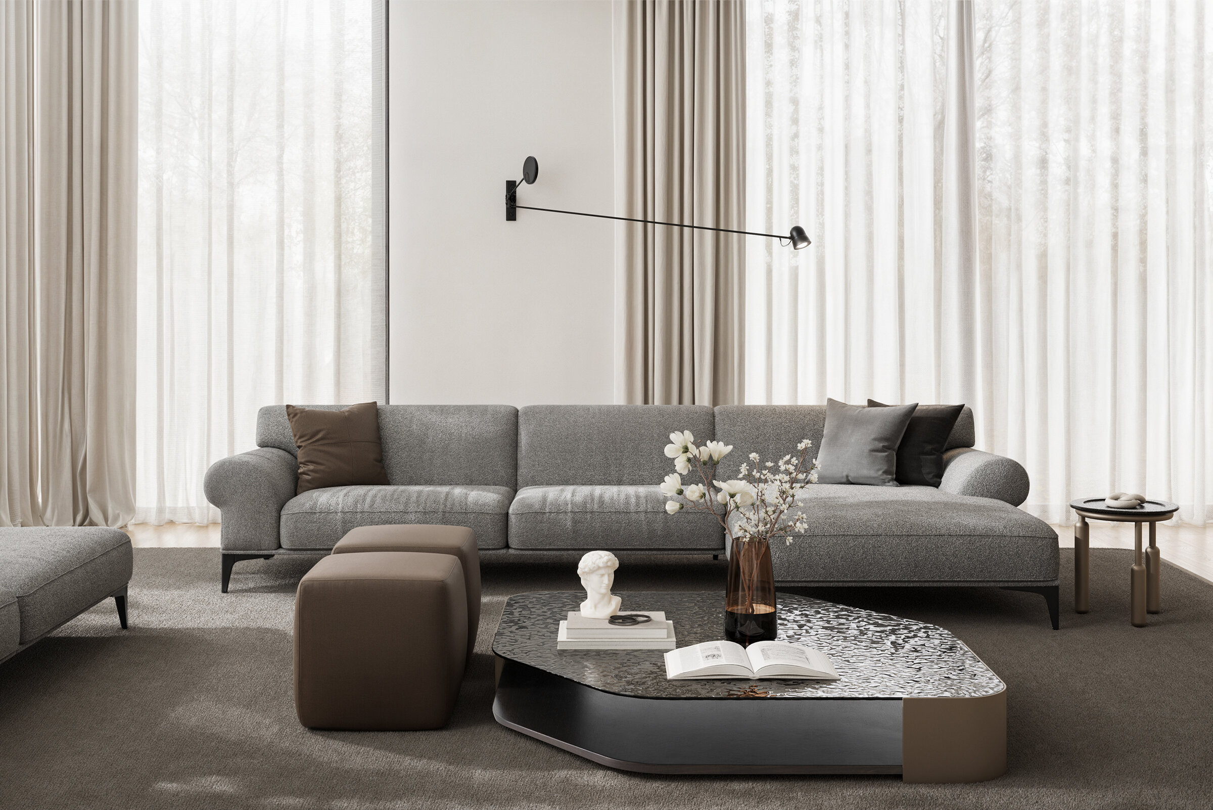 Ambiance moderne avec la table basse Sail