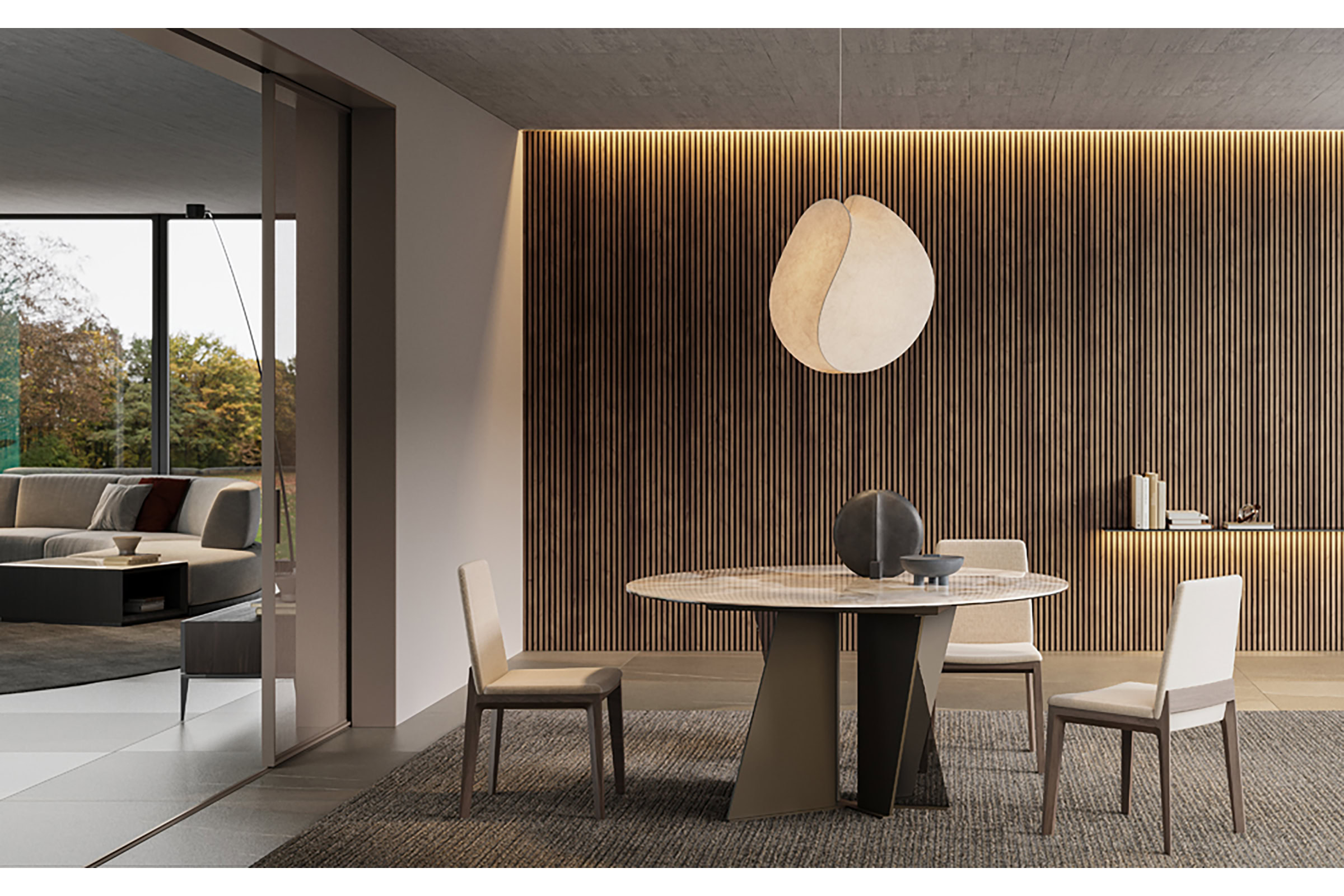 Détail du pied de la table Vera