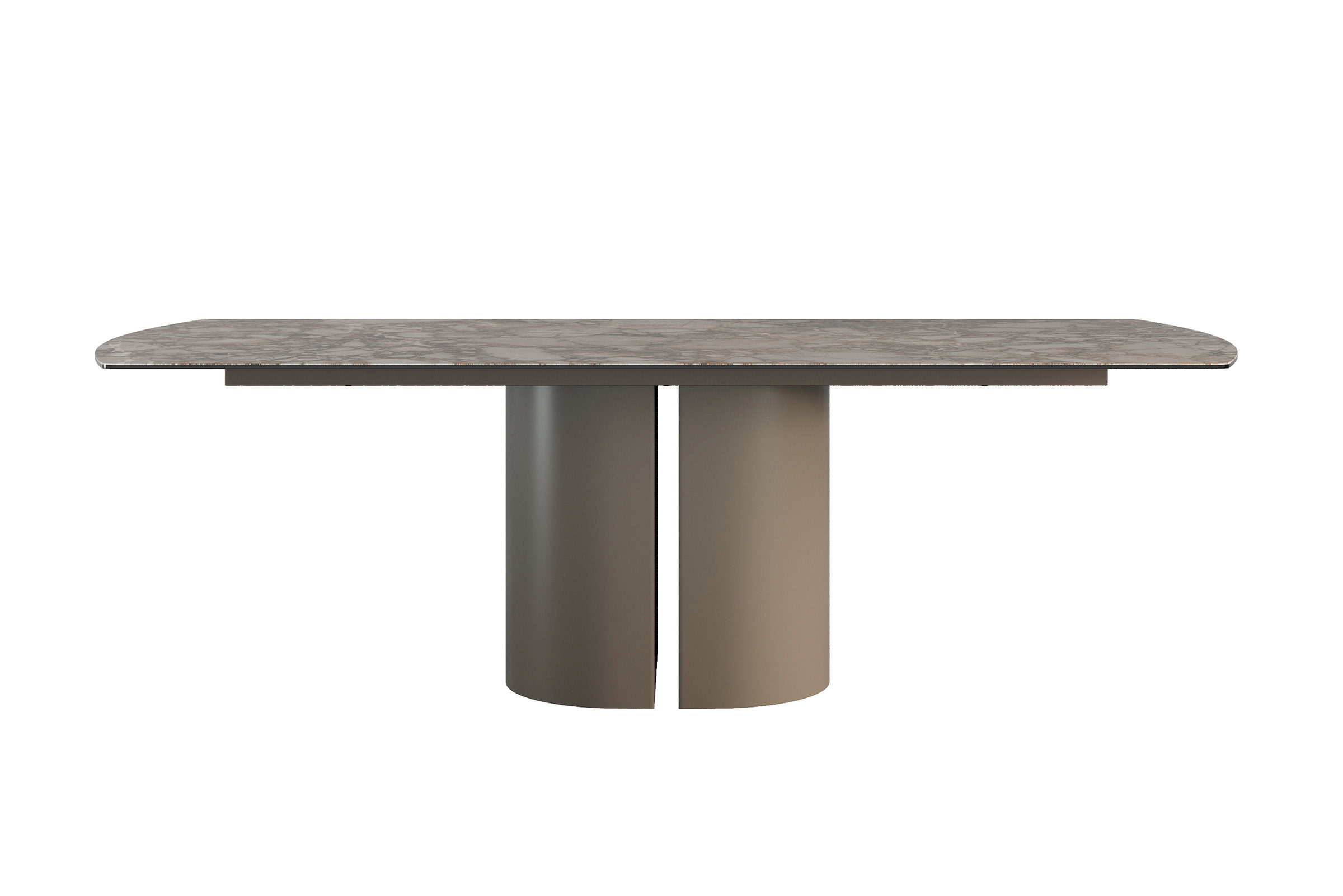 Table Vinci sur fond blanc, vue de profil