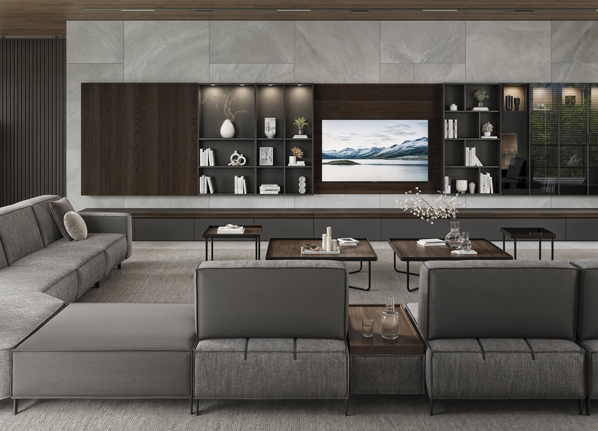 Étagères murales Infinity créant un effet graphique