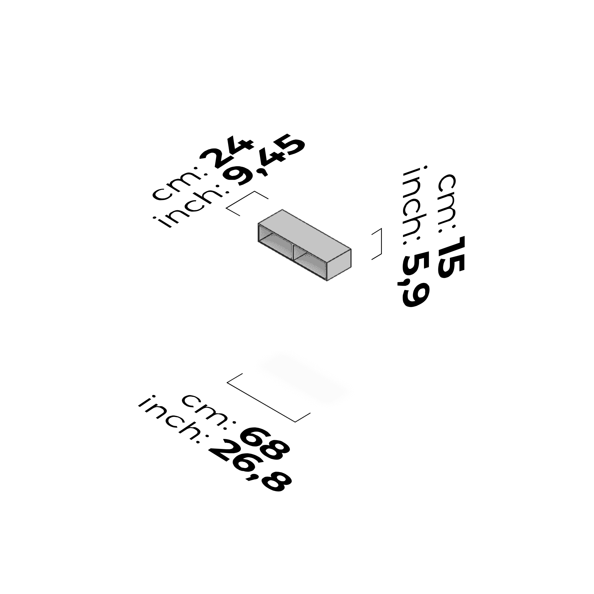 Schéma Sous-module étagère Barcelona Oak