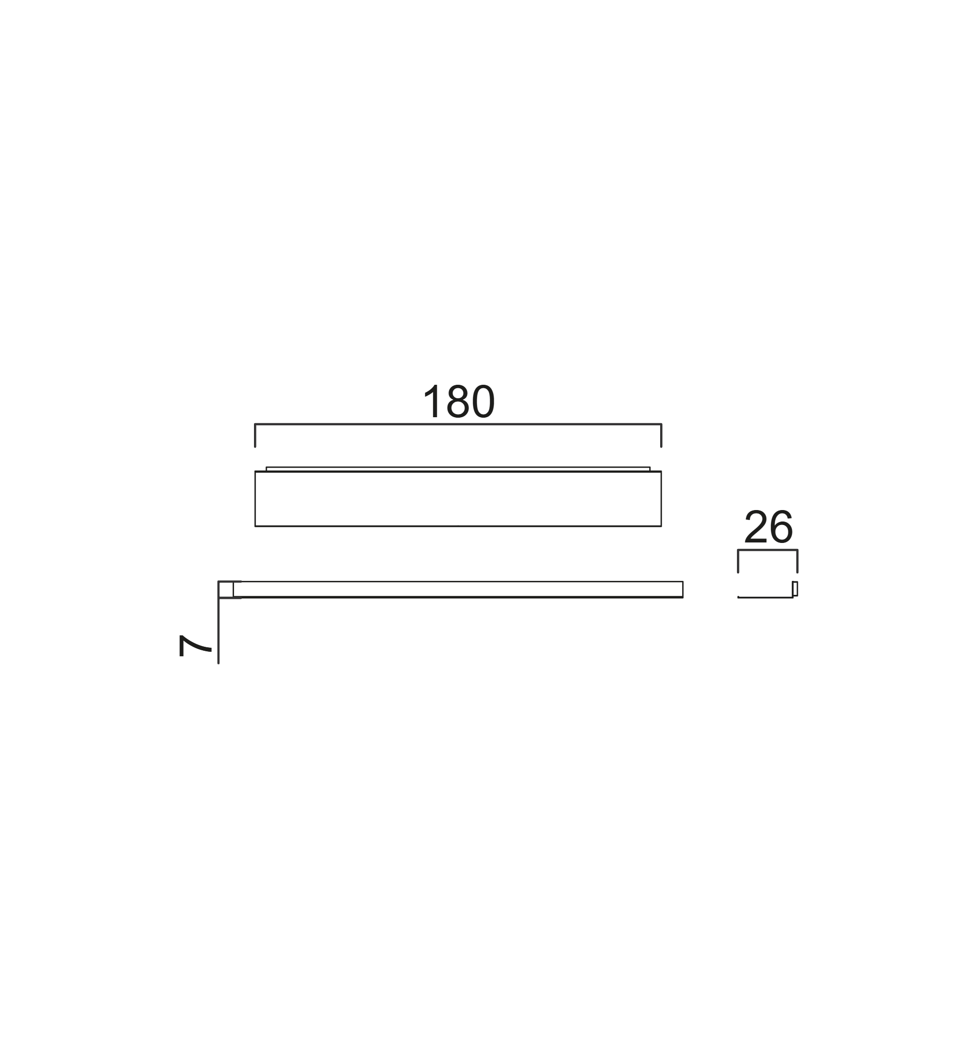 Schéma Étagère avec LED 180cm