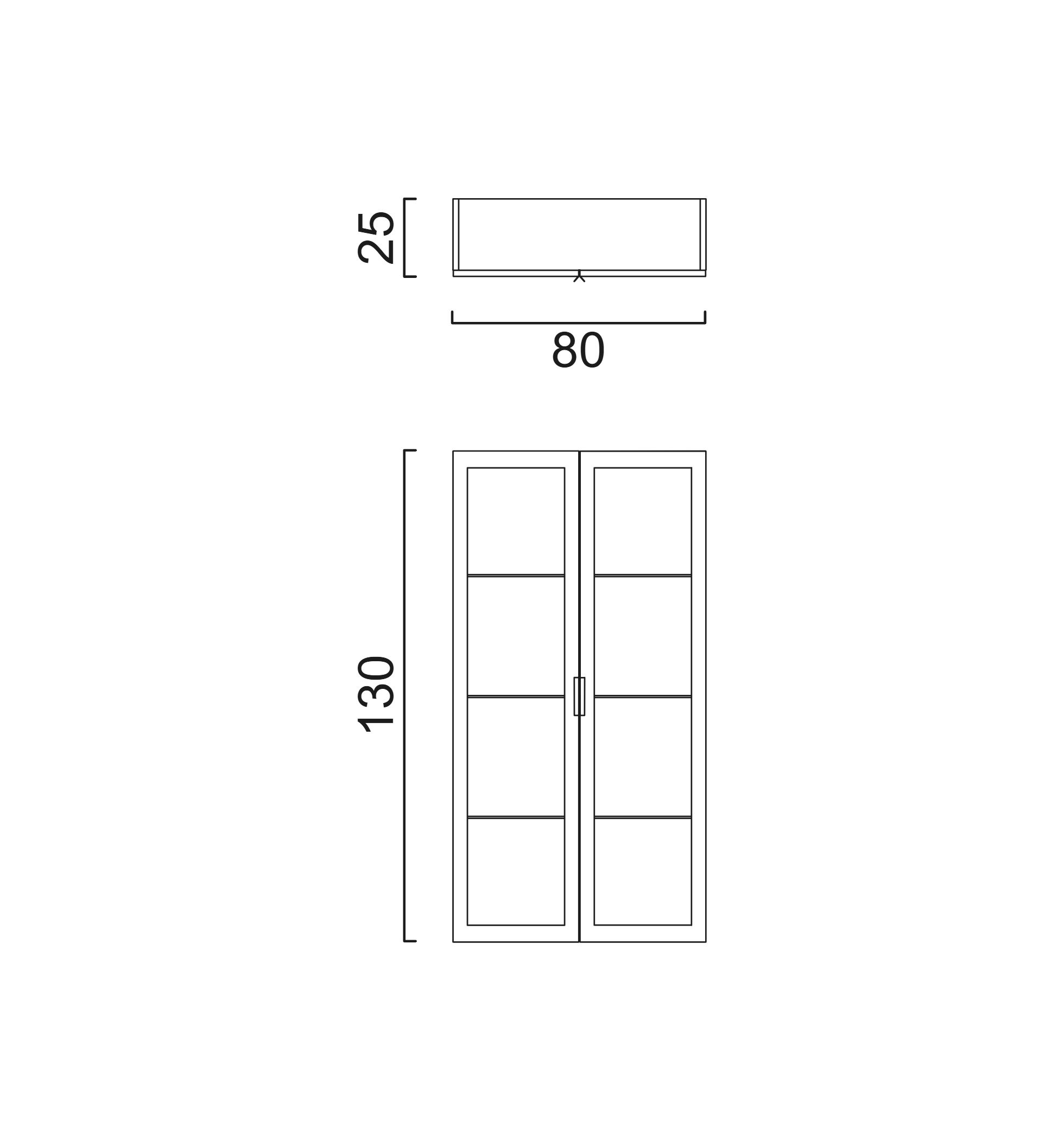 Schéma Module supérieur en verre